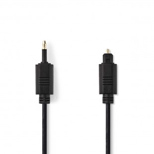 Câble Audio Optique | TosLink Mâle - Optique Mâle 3,5 mm | 1,0 m | Noir