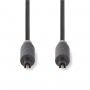Câble Audio Optique | TosLink Mâle - TosLink Mâle | 1,0 m | Anthracite