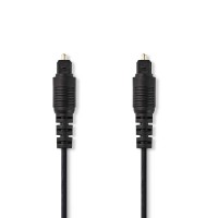 Câble Audio Optique | TosLink Mâle - TosLink Mâle | 1,0 m | Noir