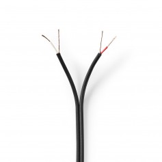 Câble Audio Stéréo | 2x 0,12 mm2 | 100 m | Gaine | Noir
