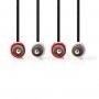 Câble Audio Stéréo | 2x RCA Mâles - 2x RCA Mâles | 10 m | Noir