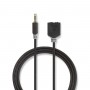Câble Audio Stéréo | 3,5 mm Mâle - 2x 3,5 mm Femelle | 0,2 m | Anthracite