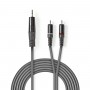Câble Audio Stéréo | 3,5 mm Mâle - 2x RCA Mâles | 1,5 m | Gris