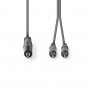 Câble Audio Stéréo | 3,5 mm Mâle - 2x RCA Mâles | 1,5 m | Gris