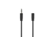 Câble Audio Stéréo | 3,5 mm Mâle - 3,5 mm Femelle | 5,0 m | Noir