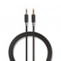 Câble Audio Stéréo | 3,5 mm Mâle - 3,5 mm Mâle | 0,5 m | Anthracite