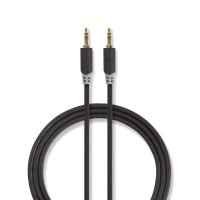 Câble Audio Stéréo | 3,5 mm Mâle - 3,5 mm Mâle | 0,5 m | Anthracite