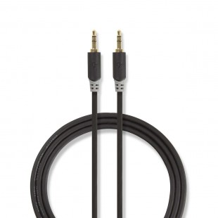 Câble Audio Stéréo | 3,5 mm Mâle - 3,5 mm Mâle | 0,5 m | Anthracite