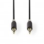 Câble Audio Stéréo | 3,5 mm Mâle - 3,5 mm Mâle | 0,5 m | Anthracite