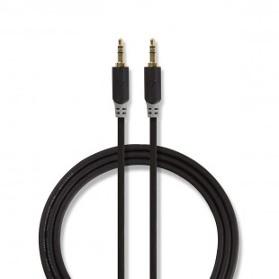 Câble Audio Stéréo | 3,5 mm Mâle - 3,5 mm Mâle | 1,0 m | Anthracite