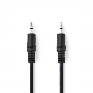 Câble Audio Stéréo | 3,5 mm Mâle - 3,5 mm Mâle | 1,0 m | Noir