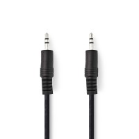 Câble Audio Stéréo | 3,5 mm Mâle - 3,5 mm Mâle | 1,0 m | Noir