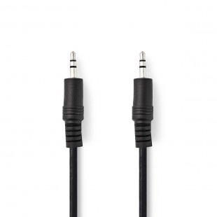 Câble Audio Stéréo | 3,5 mm Mâle - 3,5 mm Mâle | 1,0 m | Noir