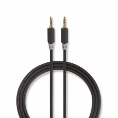 Câble Audio Stéréo | 3,5 mm Mâle - 3,5 mm Mâle | 2,0 m | Anthracite