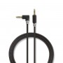 Câble Audio Stéréo | 3,5 mm Mâle - 3,5 mm Mâle Coudé | 1,0 m | Anthracite