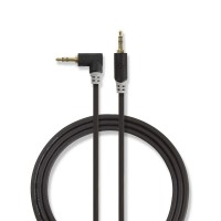 Câble Audio Stéréo | 3,5 mm Mâle - 3,5 mm Mâle Coudé | 1,0 m | Anthracite