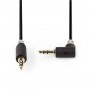 Câble Audio Stéréo | 3,5 mm Mâle - 3,5 mm Mâle Coudé | 1,0 m | Anthracite