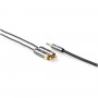 Câble Audio Stéréo | 3,5 mm Mâle vers 2x RCA Mâles | Gris Métal | Câble Tressé