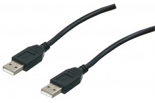 cable USB A-A haut débit noir 1.80 m