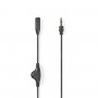 Câble Audio Stéréo avec Contrôle du Volume | 3,5 mm Mâle - 3,5 mm Femelle | 1,0 m | Noir