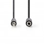 Câble Audio Stéréo avec Contrôle du Volume | 3,5 mm Mâle - 3,5 mm Femelle | 1,0 m | Noir