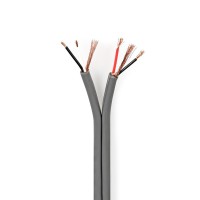 Câble Audio Symétrique | 2x (2x 0,16 mm²) | 100 m | Bobine | Gris