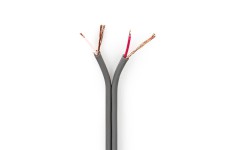 Câble Audio Symétrique | 2x 0,16 mm² | 100 m | Bobine | Gris