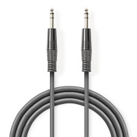 Câble Audio Symétrique | 6,35 mm Mâle - 6,35 mm Mâle | 3,0 m | Gris