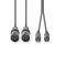 Câble Audio XLR | 2x XLR Mâles à 3 Broches - 2x RCA Mâles | 1,5 m | Gris