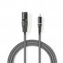 Câble Audio XLR | XLR Mâle à 3 Broches - RCA Mâle | 3,0 m | Gris