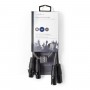 Câble Audio XLR Symétrique | 2x XLR Mâles à 3 Broches - 2x XLR Femelles à 3 Broches | 0,5 m | Gris