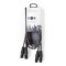 Câble Audio XLR Symétrique | 2x XLR Mâles à 3 Broches - 2x XLR Femelles à 3 Broches | 1,5 m | Gris