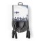 Câble Audio XLR Symétrique | 2x XLR Mâles à 3 Broches - 2x XLR Femelles à 3 Broches | 5,0 m | Gris