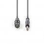 Câble Audio XLR Symétrique | XLR Femelle à 3 Broches - 6,35 mm Mâle | 1,5 m | Gris