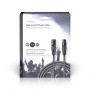Câble Audio XLR Symétrique | XLR Mâle à 3 Broches - XLR Femelle à 3 Broches | 20 m | Gris