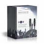 Câble Audio XLR Symétrique | XLR Mâle à 3 Broches - XLR Femelle à 3 Broches | 20 m | Gris