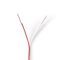 Câble de Haut-Parleur | 2x 0,35 mm2 | 100 m | Gaine | Blanc