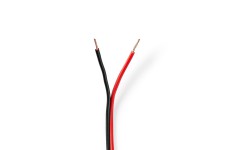 Câble de Haut-Parleur | 2x 0,75 mm2 | 100 m | Bobine | Noir/Rouge