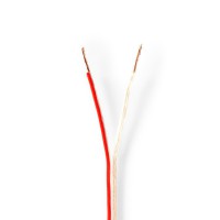 Câble de Haut-Parleur | 2x 0,75 mm2 | 15,0 m | Bobine | Transparent