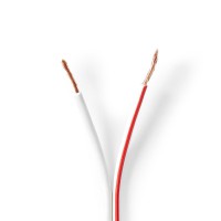 Câble de Haut-Parleur | 2x 1,50 mm2 | 100 m | Bobine | Blanc