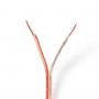 Câble de Haut-Parleur | 2x 1,50 mm2 | 100 m | Gaine | Transparent