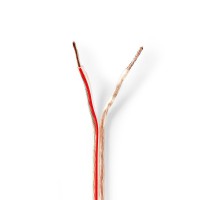 Câble de Haut-Parleur | 2x 1,50 mm2 | 15,0 m | Bobine | Transparent