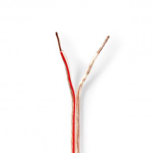 Câble de Haut-Parleur | 2x 1,50 mm2 | 15,0 m | Bobine | Transparent