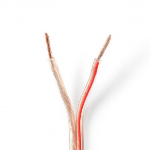 Câble de Haut-Parleur | 2x 2,50 mm2 | 15,0 m | Bobine | Transparent
