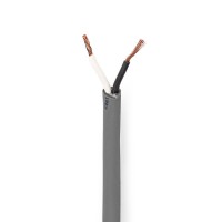 Câble de Haut-Parleur Souple | 2x 1,5 mm² | 100 m | Bobine | Gris