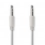 Câble Enroulé Audio Stéréo | 3,5 mm Mâle - 3,5 mm Mâle | 1,0 m | Blanc