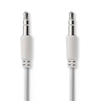 Câble Enroulé Audio Stéréo | 3,5 mm Mâle - 3,5 mm Mâle | 1,0 m | Blanc
