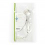 Câble Enroulé Audio Stéréo | 3,5 mm Mâle - 3,5 mm Mâle | 1,0 m | Blanc