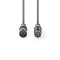 Câble Numérique DMX 110 Ohms | XLR Mâle à 3 Broches - XLR Femelle à 3 Broches | 0,5 m | Gris