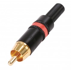 Connecteur RCA Male Métal Rouge